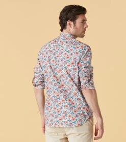 Chemise REGULAR Boutis Brique Turquoise -Mode Vêtements Magasin chemise boutis 1