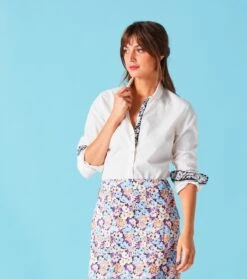 Chemise ELINA Coton Nacre -Mode Vêtements Magasin chemise elina nacre