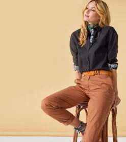 Chemise ELINA Coton Noir -Mode Vêtements Magasin chemise elina noir.2