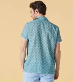 Chemise BODEGA Escalette Aqua 8 Chemise BODEGA Escalette Aqua -Mode Vêtements Magasin chemise escalette acqua.3
