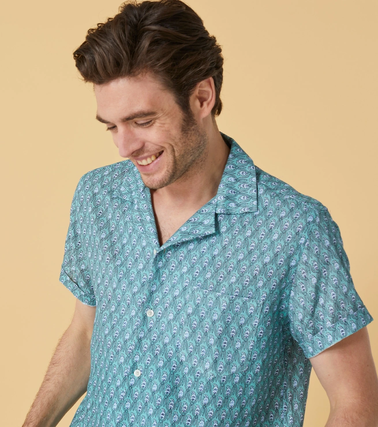 Chemise BODEGA Escalette Aqua 6 Chemise BODEGA Escalette Aqua – Image 6