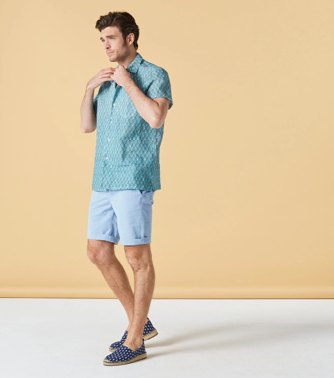 Chemise BODEGA Escalette Aqua 5 Chemise BODEGA Escalette Aqua – Image 5