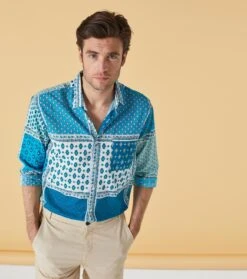 Chemise REGULAR Italienne Lagon -Mode Vêtements Magasin chemise italienne lagon.2jpg