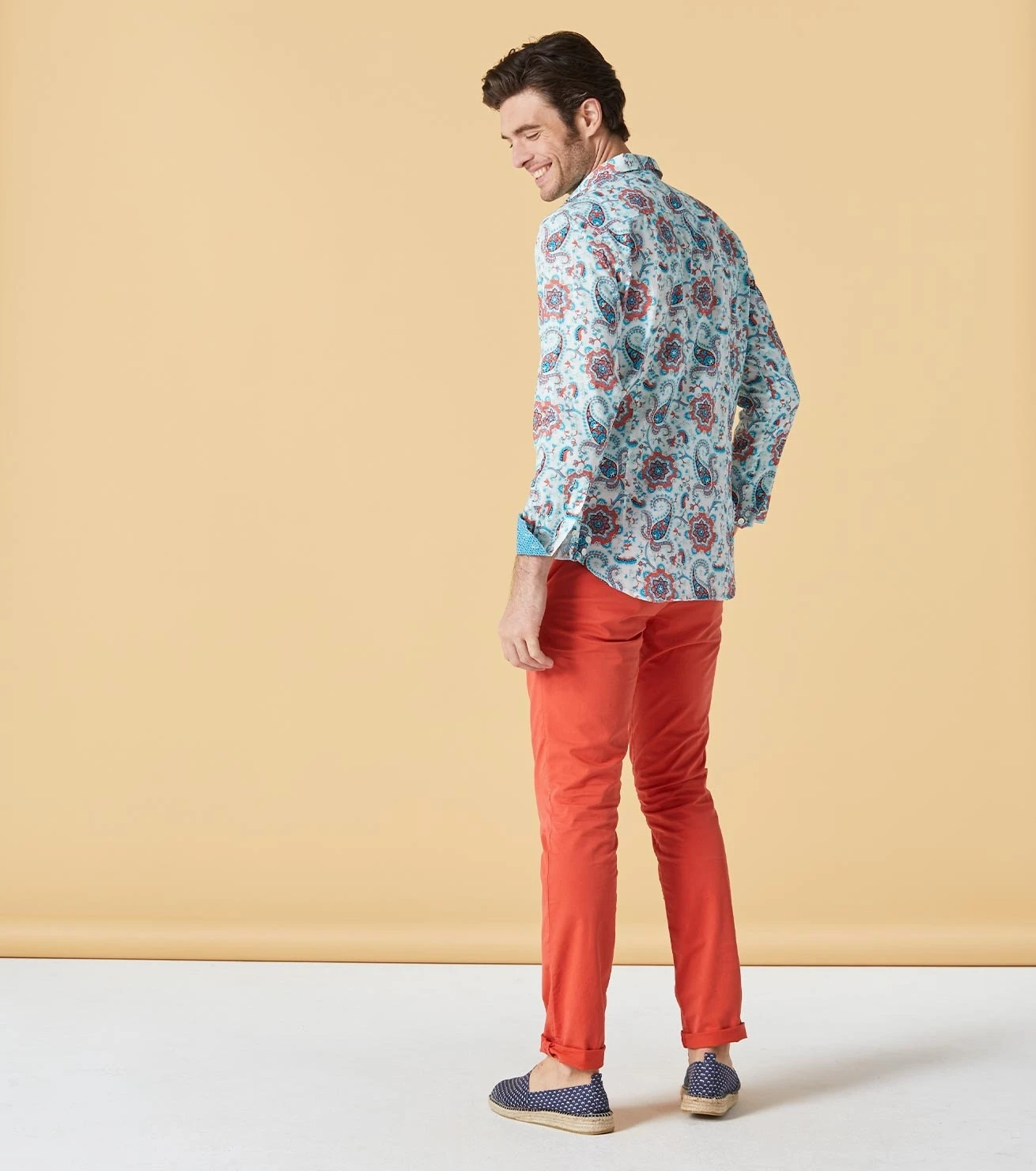 Chemise SLIM Kerala Ciel Corail 3 Chemise SLIM Kerala Ciel Corail – Image 3