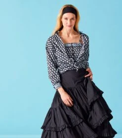 Chemise LENA Palmette Noir Bleu Ciel 9 Chemise LENA Palmette Noir Bleu Ciel -Mode Vêtements Magasin chemise lena palmette noir.5