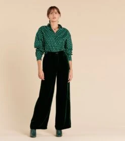 Chemise Large LENA Palmette Vert
