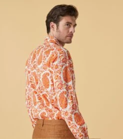 Chemise REGULAR Max Orange -Mode Vêtements Magasin chemise max.2