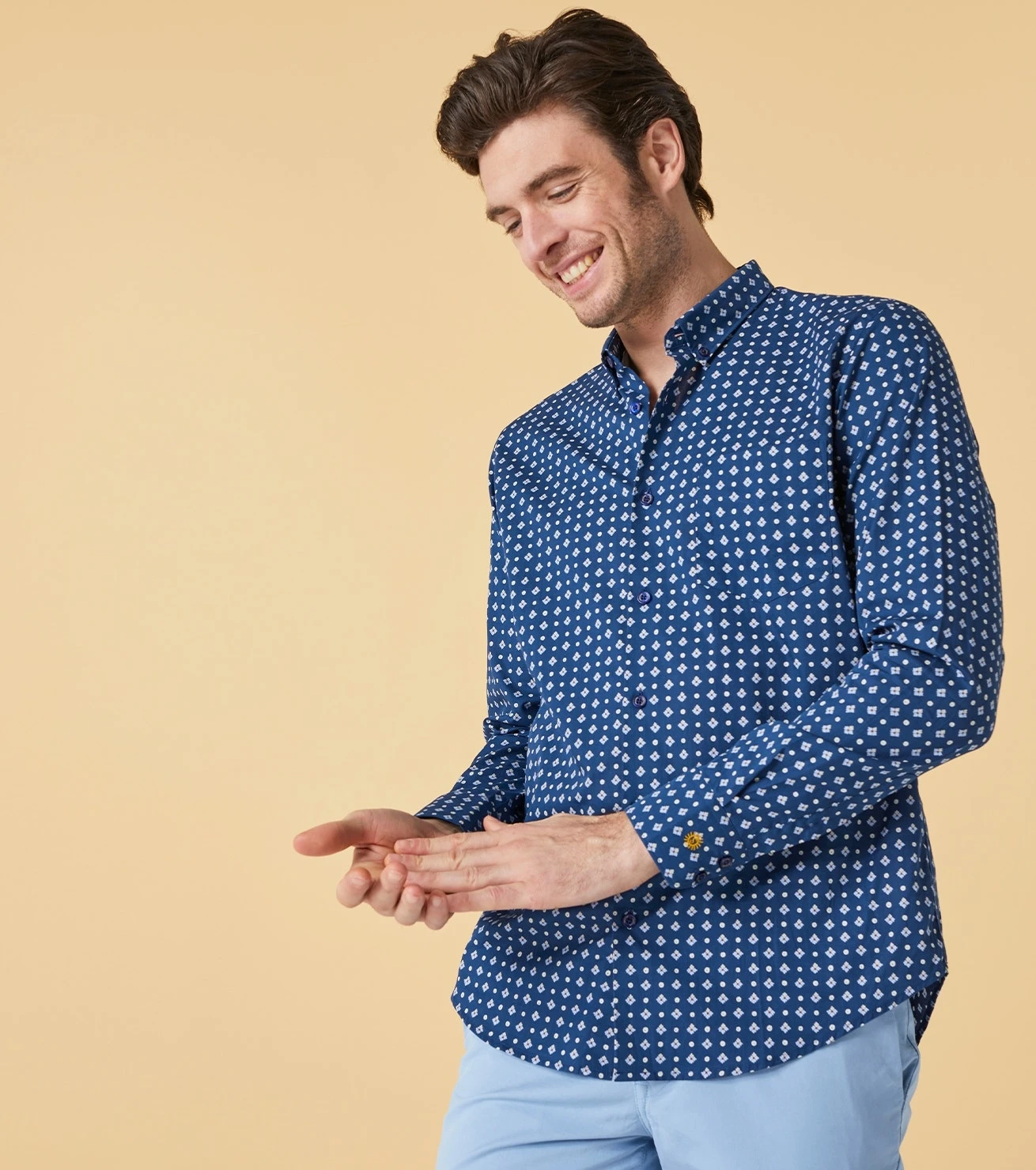 Chemise Milo SLIM Magarido Petrole 2 Chemise Milo SLIM Magarido Petrole – Image 2