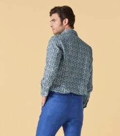 Chemise SLIM Mini Florentine Bleu -Mode Vêtements Magasin chemise mini florentine.1