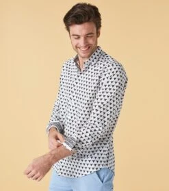 Chemise SLIM Mini Taureau Blanc