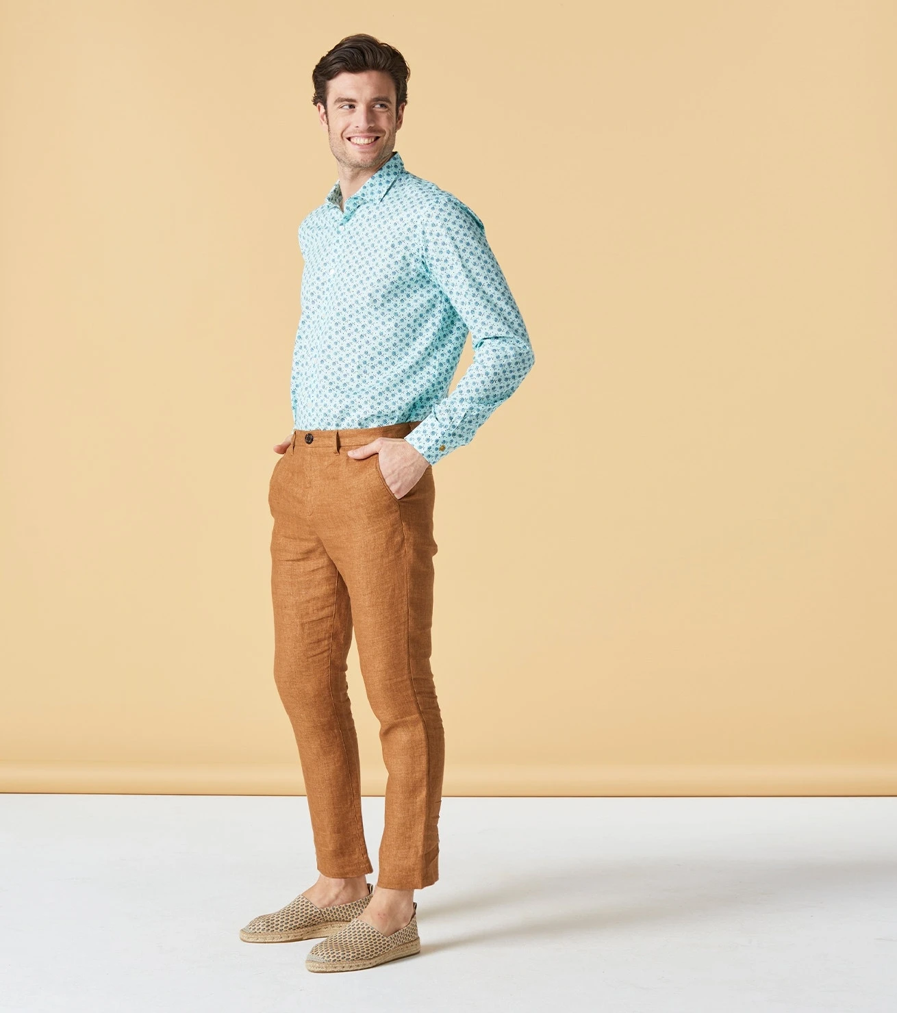 Chemise SLIM Murmure Aqua 5 Chemise SLIM Murmure Aqua – Image 5