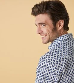 Chemise PAGNOL Mireo Blanc Marine -Mode Vêtements Magasin chemise pagnol