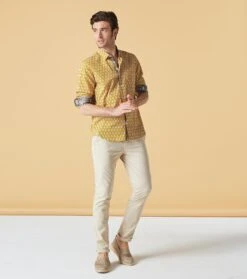 Chemise REGULAR Palmette Curry