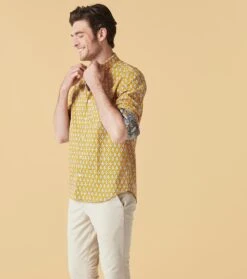 Chemise REGULAR Palmette Curry 8 Chemise REGULAR Palmette Curry -Mode Vêtements Magasin chemise palmette curry.2