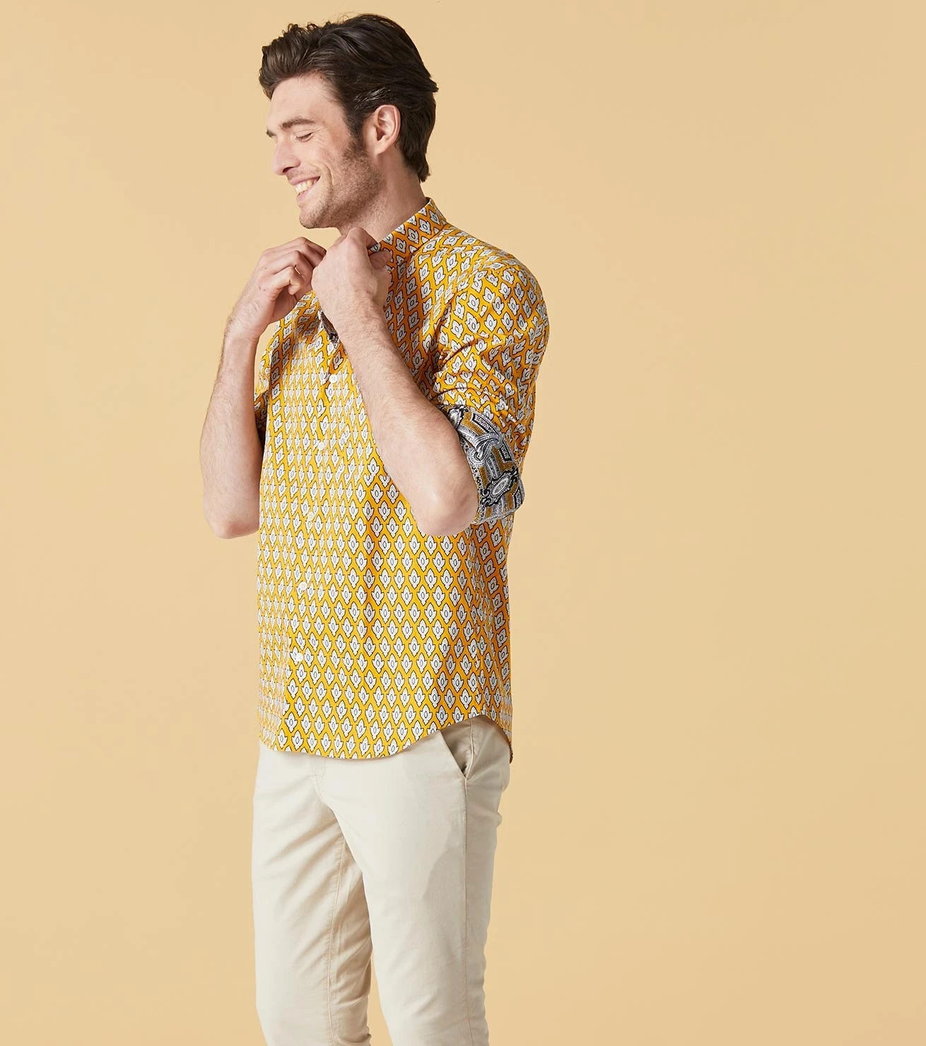 Chemise REGULAR Palmette Curry 4 Chemise REGULAR Palmette Curry – Image 4