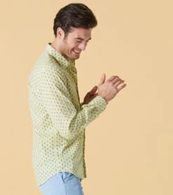 Chemise REGULAR Petit Mejean Jaune -Mode Vêtements Magasin chemise petit mejean.5jpg
