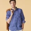 Chemise RAIMU Petit Paisley Bleu Denim