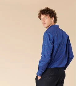 Chemise REGULAR Zibo Bleu Vif -Mode Vêtements Magasin chemise regular zibo.2