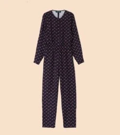 Combinaison Pantalon CARMEN Pâquerette Noir Et Fuchsia -Mode Vêtements Magasin combi carmen.5