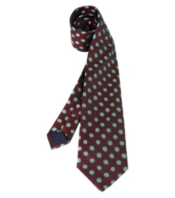 Cravate Soie "Gipsy" Pois Turquoise