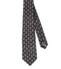 Cravate Soie "Lacrima" Noir/beige