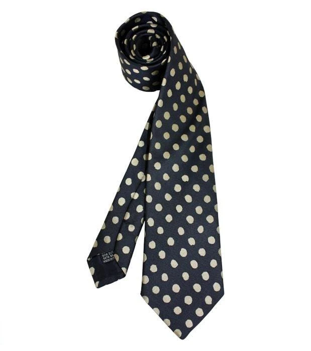 Cravate Soie "Gipsy" Pois Beiges 2 Cravate Soie "Gipsy" Pois Beiges – Image 2