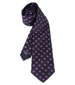 Cravate Soie "Gipsy" Pois Violets