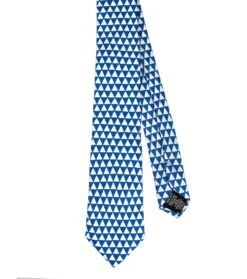 Cravate Soie "Triangle" Bleu