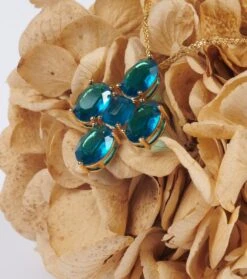 Collier Croix Azur Bleu -Mode Vêtements Magasin croix azur.2