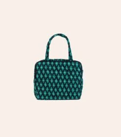 Valisette Matelassée DORA Palmette Vert -Mode Vêtements Magasin dora.1