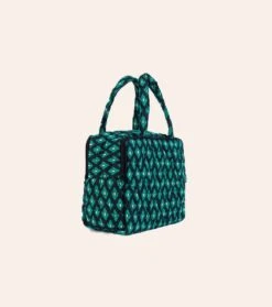 Valisette Matelassée DORA Palmette Vert -Mode Vêtements Magasin dora.2