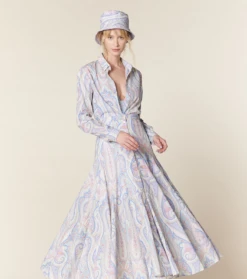 Chemise ELINA Grand Cachemire Blanc-Multico -Mode Vêtements Magasin elina grand cachemire.1 2