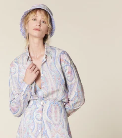 Chemise ELINA Grand Cachemire Blanc-Multico