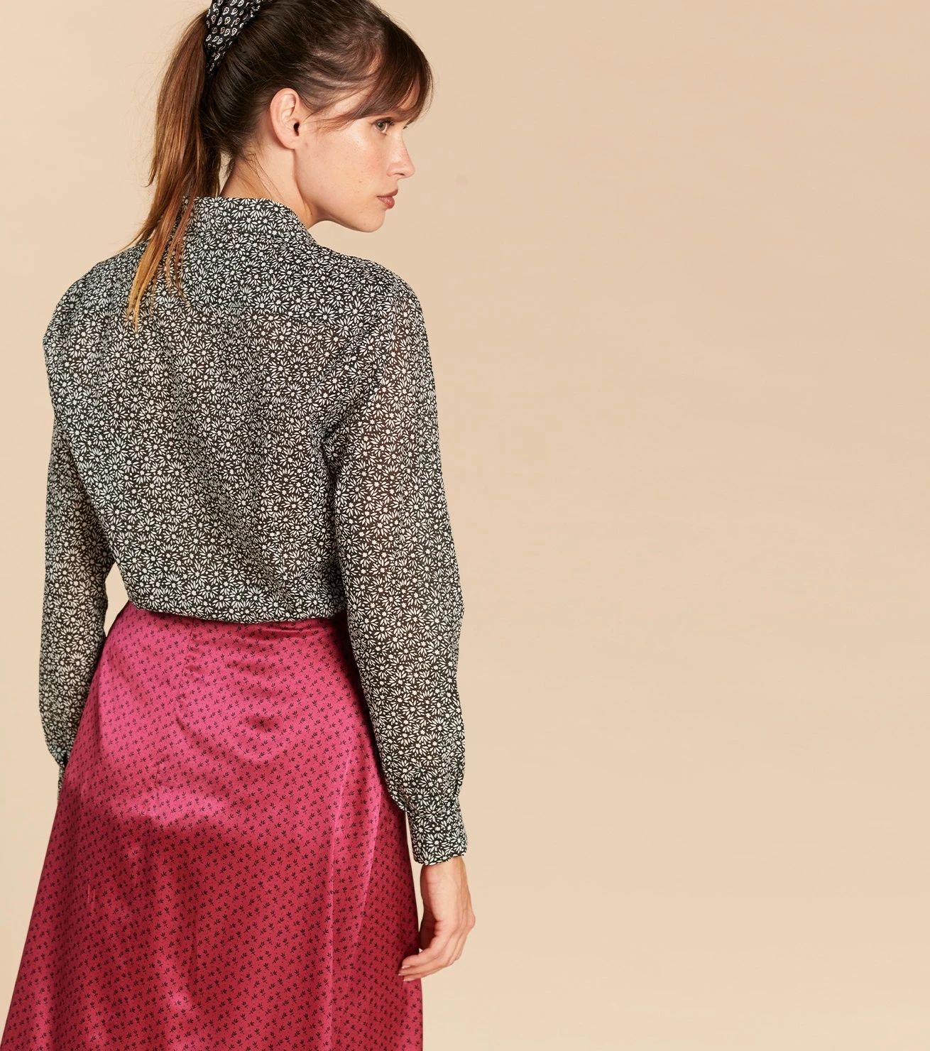 Chemise ELINA Marguerite Noir Et Blanc 4 Chemise ELINA Marguerite Noir Et Blanc – Image 4