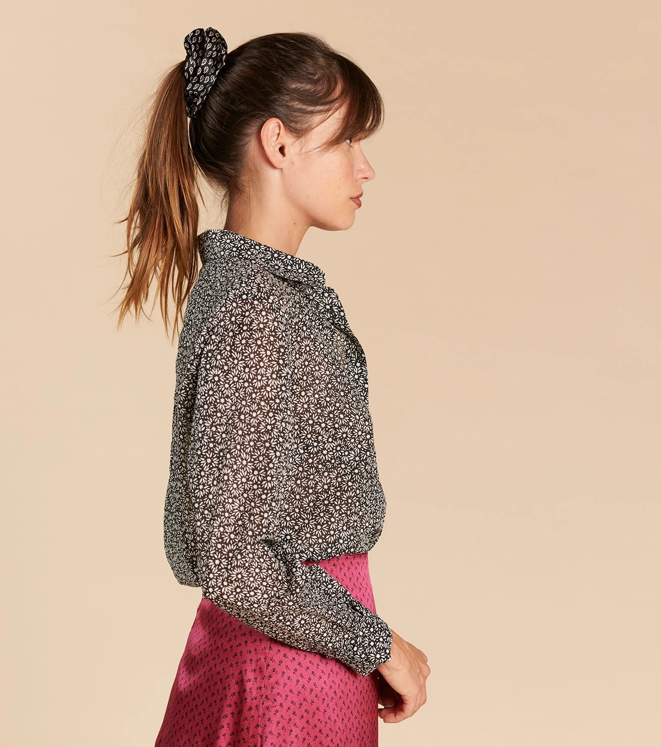 Chemise ELINA Marguerite Noir Et Blanc 2 Chemise ELINA Marguerite Noir Et Blanc – Image 2