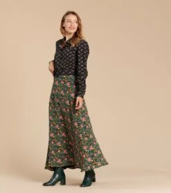 Chemise ELINA Pâquerette Noir Et Fuchsia -Mode Vêtements Magasin elina paquerette.2