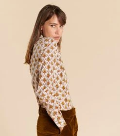 Chemise ELINA Plumette écru Et Bordeaux -Mode Vêtements Magasin elina plumette.2