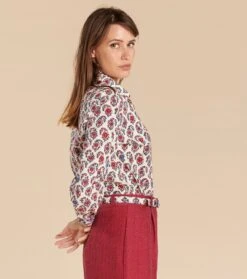 Chemise ELINA Pondichéry écru -Mode Vêtements Magasin elina pondichery.3
