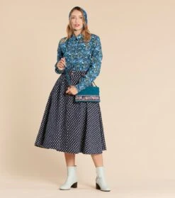 Chemise ELINA Roseraie Bleu -Mode Vêtements Magasin elina roseraie bleu.1