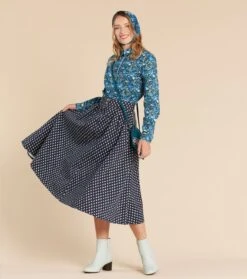 Chemise ELINA Roseraie Bleu -Mode Vêtements Magasin elina roseraie bleu.3