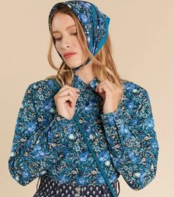 Chemise ELINA Roseraie Bleu