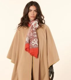 Etoles PETIT CACHEMIRE Orange -Mode Vêtements Magasin etole petit cashmere.1