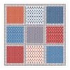 Carré Coton L'ITALIENNE Bleu Rouge 90 X 90 Cm
