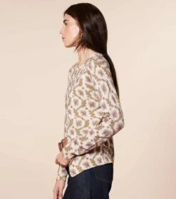 Gilet DOUCE Feuille De Vigne Nacre & Nude -Mode Vêtements Magasin gilet douce feuille de vignes.3