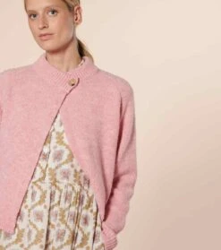 Gilet HORTENSE Rose -Mode Vêtements Magasin gilet hortense rose.1jpg