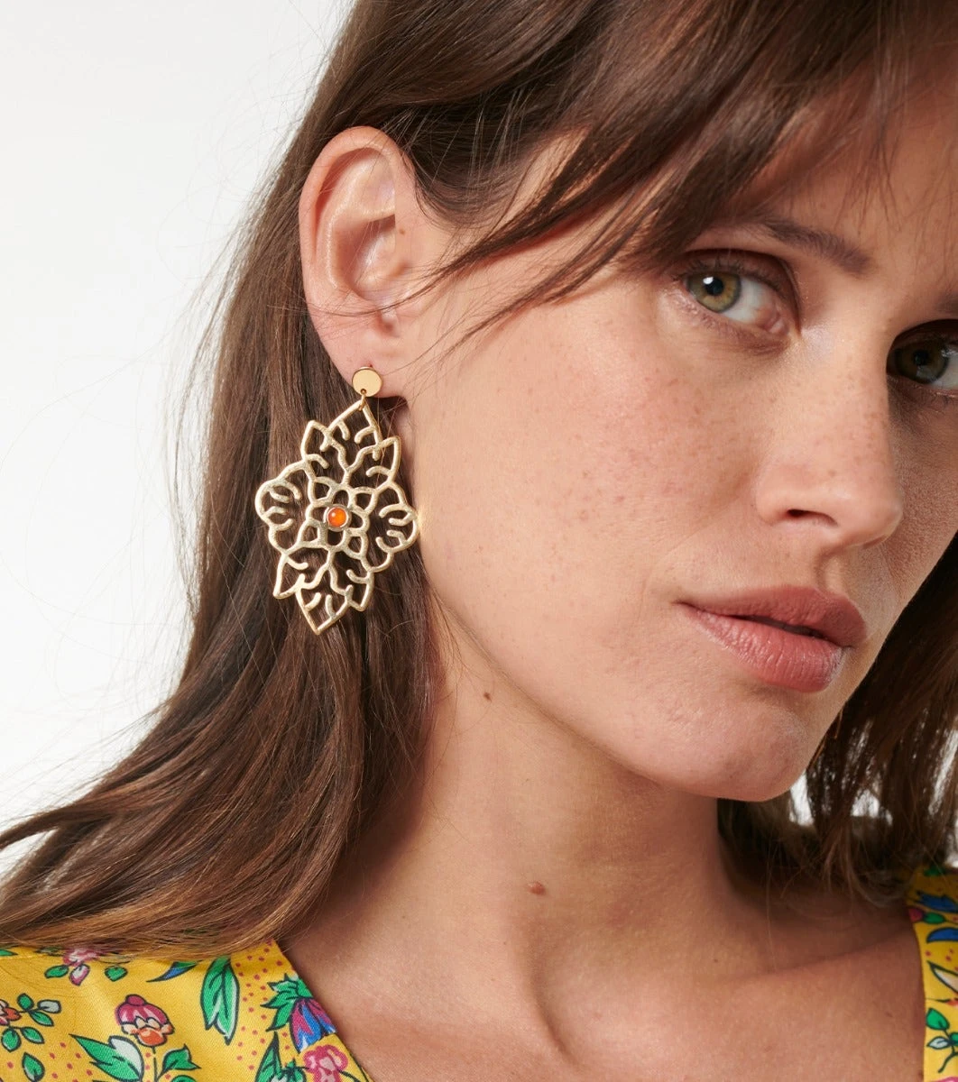 Boucles D'oreilles Grande Merveilleuse Ajourée 4 Boucles D'oreilles Grande Merveilleuse Ajourée – Image 4