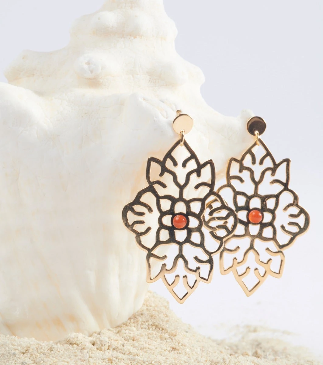 Boucles D'oreilles Grande Merveilleuse Ajourée 1 Boucles D'oreilles Grande Merveilleuse Ajourée