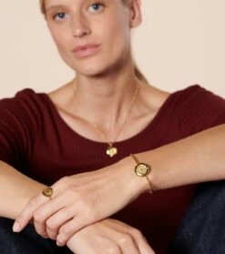 Jonc Fleur D'Arles Doré -Mode Vêtements Magasin jonc fleur d arles.1