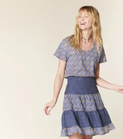 Jupe AIX Lin Prado/Sormiou Indigo -Mode Vêtements Magasin jupe aix prado