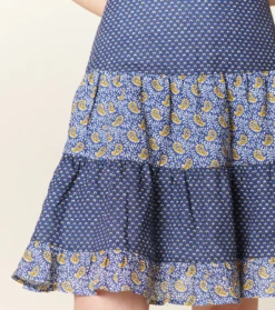 Jupe AIX Lin Prado/Sormiou Indigo -Mode Vêtements Magasin jupe aix prado.4